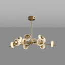 Loft Industry Modern - Gold Ring Diamond Chandelier